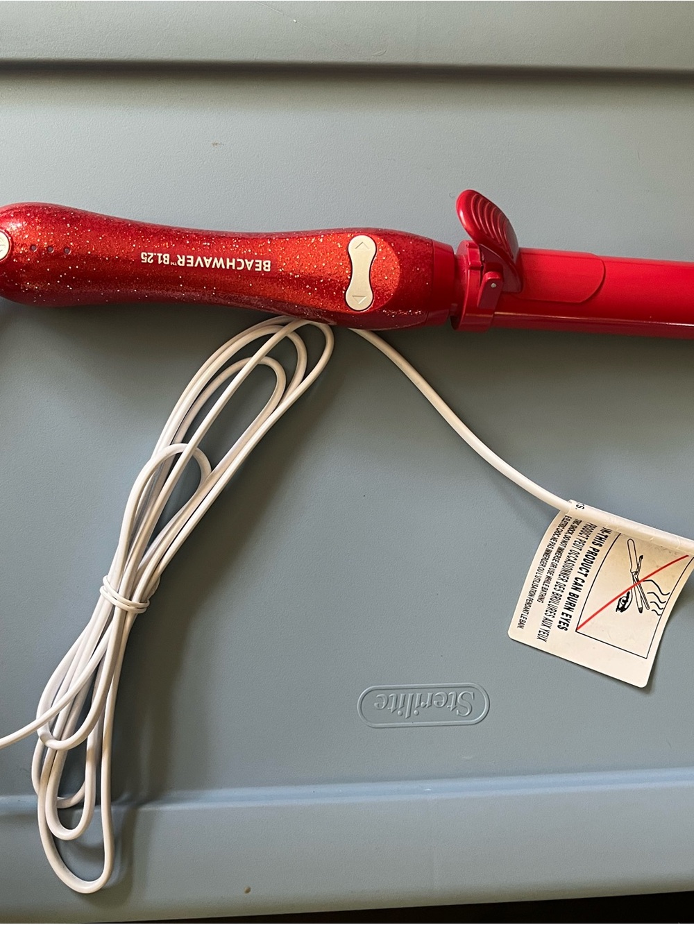 Red BEACHWAVER B1.25" Glitter Curling Iron